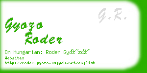 gyozo roder business card